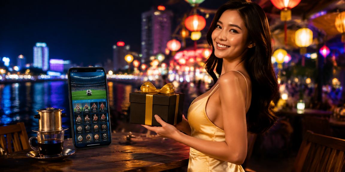 Người dùng tại Nha Trang thưởng thức cà phê và theo dõi cá cược thể thao trên điện thoại