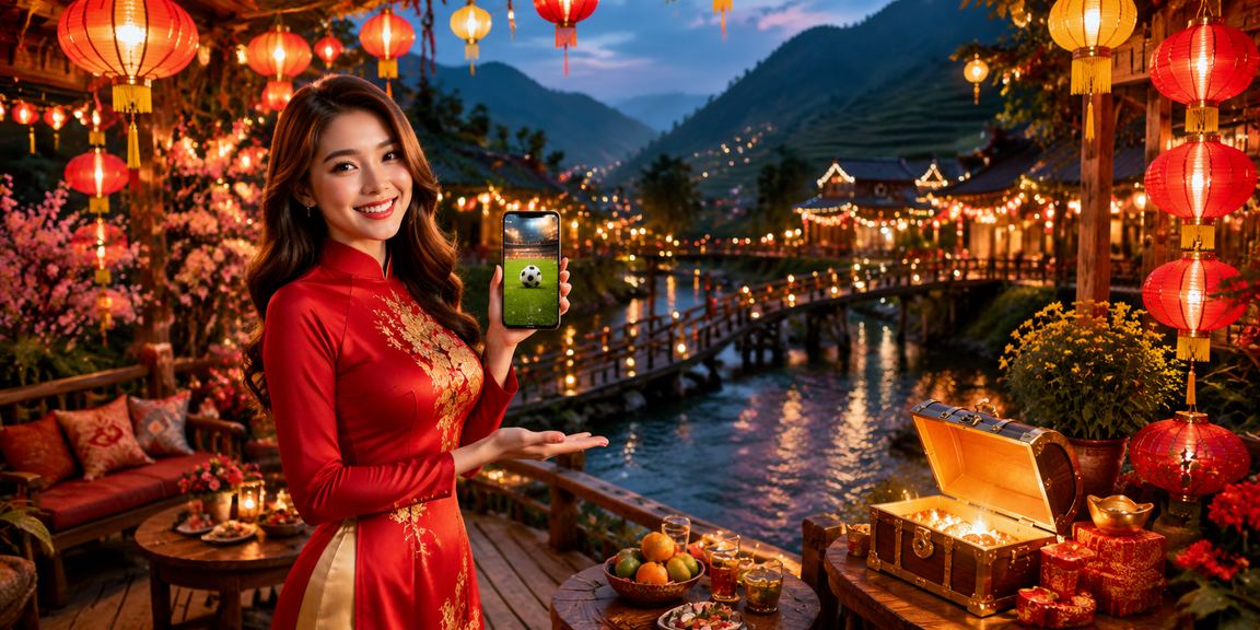 Bầu không khí cá cược bóng đá tại chợ đêm Sa Pa với ánh đèn rực rỡ